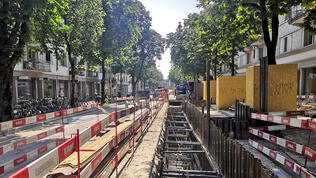 Einbau Ortbetonkanal …